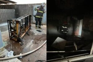 Homem sofre queimaduras ao retirar sofá de residência durante incêndio em MT