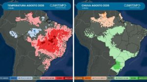 Agosto terá chuva extrema no Sul e risco de onda de calor em grande parte do Brasil; confira com a Climatempo